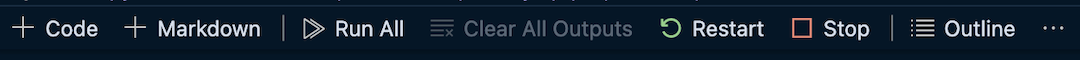 Notebook Menu Bar